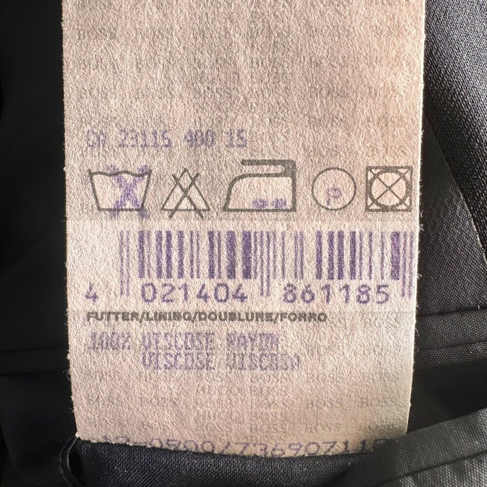 Hugo Boss Einstein/Sigma Virgin Wool Sport Coat Blazer Black - Picture 6 of 11